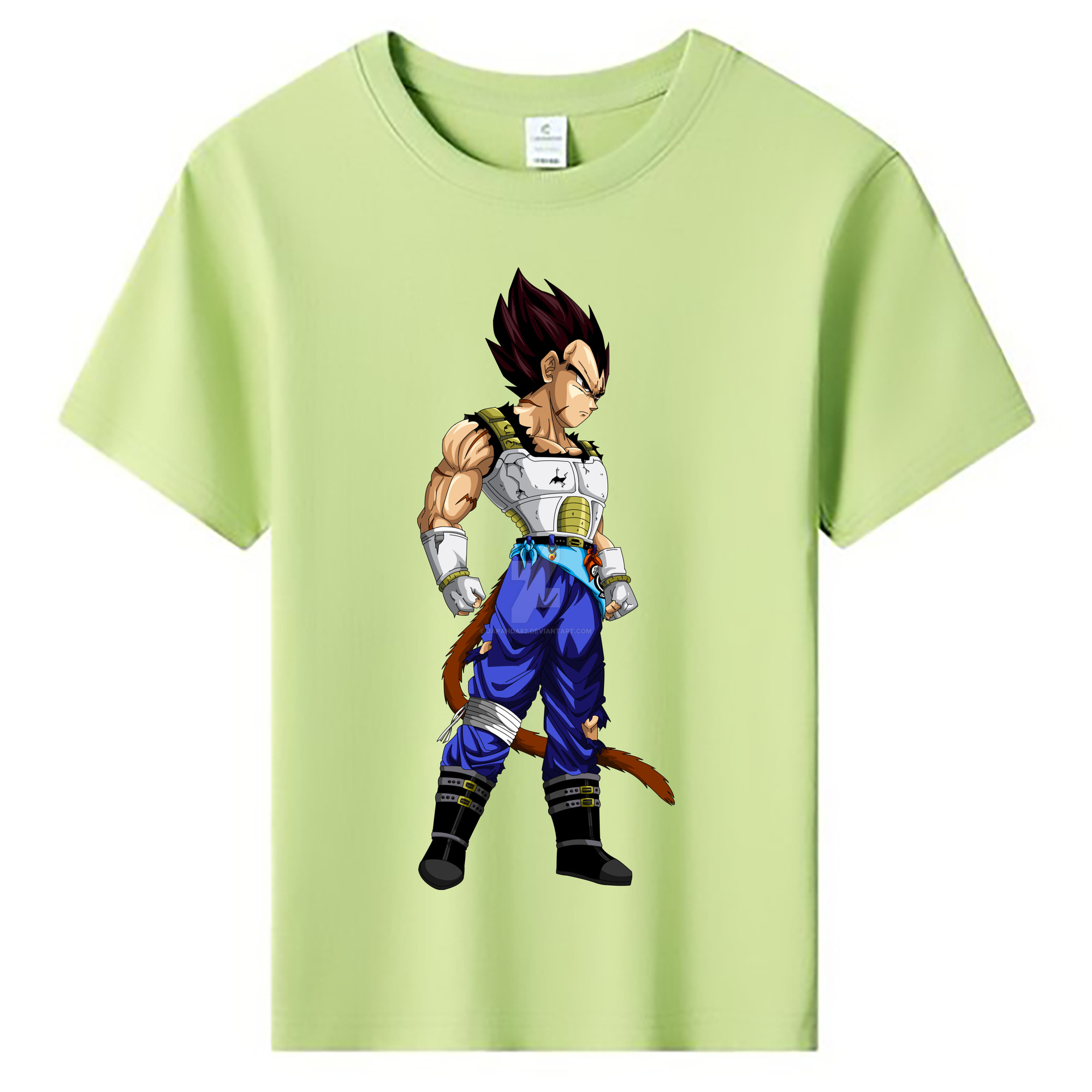 （画像用） ドラゴンボール ベジータ四世（Bejīta Yonsei）DRAGON BALL Vegeta IV 綿100％キッズTシャツ（フロントプリント）